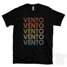 CAMISETA VENTO ESTILO RETRO REPETIDO Hombre y Mujer Novedad Genial Nombre Regalo