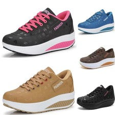 Mujer Zapatos Deportivos para Caminar Plataforma Cuña Tonificación Gimnasio Fitness Entrenadores