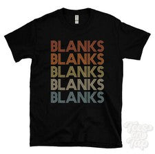 CAMISETA ESTILO RETRO REPETIDA EN BLANCO Hombre y Mujer Novedad Genial Nombre Regalo