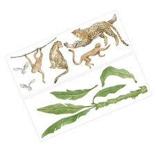 2 hojas calcomanías de pared vívidas diseñadas por animales calcomanías extraíbles calcomanías de pared para el hogar