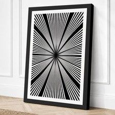 Impresión en lienzo geométrico centro radiante arte de pared decoración del hogar listo para colgar