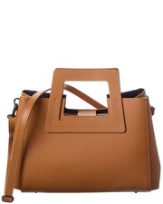 Bolso italiano de cuero con asa superior para mujer marrón