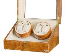 ABIES Watch Winder / 4-Watch Capacity / Marrón claro x Marfil
