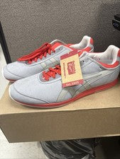 onitsuka tiger d3h3y gris rojo color raro para hombre 9,5 nuevo (leer descripción)