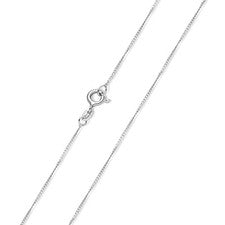 MATERIA Cadena blindada con cordón plata 925 - 1mm collar mujer en 40 - 70 cm