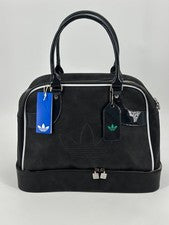 Adidas Premium Bolso Estilo Bolos Grande Negro Diseñador Cartera Trifolio Deporte JW0307