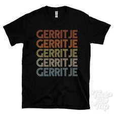 CAMISETA GERRITJE ESTILO RETRO REPETIDO Hombre y Mujer Novedad Genial Nombre Regalo