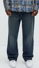 ✨ Pantalones de mezclilla clásicos informales de pierna recta lavados oscuros Nova para hombre talla 38 ✨