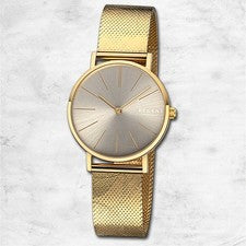 Regent Reloj De Reloj de Pulsera de Acero Inoxidable Análogo Mesh Metal Oro