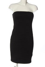Minivestido mujer MANGO look fiesta bandeau negro talla 36