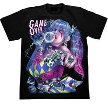 Camiseta Niña Punk - Juego Sobre Arte, Estilo Gótico Harajuku, Brilla en la Oscuridad