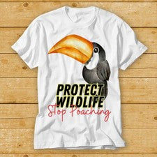 Camiseta Tucan Protect Wildlife Stop Furching Naturaleza Animal Película de Culto 2404