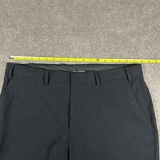 Pantalones de vestir Calvin Klein pantalones para hombre 36 x 29 negros frente plano pierna recta