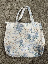 Moda Bolso Para Mujer Nuevo Un Hombro Capacidad Media Bolso Floral Azul Tostado Cartera