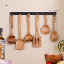 Vajilla cuchara de madera colador vajilla de madera nota paquete contenido utensilios de cocina