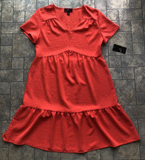 Nuevo con etiquetas Nuevo Vestido para Mujer Ronni Nicole XS Coral Naranja 100% Poliéster RN 126311 $60