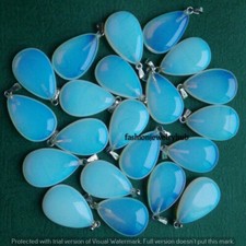 Colgante de piedras preciosas de opalita lote al por mayor de 5 piezas joyería étnica enchapada en plata 925