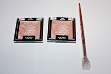 Wet n Wild MegaGlo Polvo Resaltador #319B Brillo Flor Lote de 2 Sellados + Cepillo