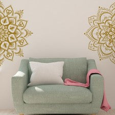 Calcomanías creativas con motivo zen mandala loto vinilo pegatina de pared para decoración del hogar