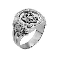 Anillo, anillo de plata, anillo de hombre de plata 925, anillos de sello -águila rusa-