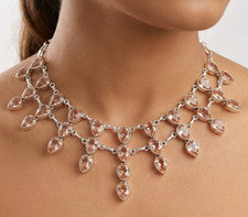 Collar de piedras preciosas de morganita melocotón de plata de ley 925 para mujer joyería de regalo S-18