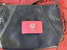 Bolso de mano Vince Camuto de cuero azul marino para mujer nuevo con etiquetas original $158