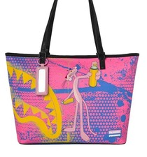 🔥🔥 Bolso de Mano Grande de Viaje Negro Pantera Rosa ART HEIST Sprayground