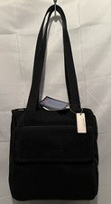 KENNETH COLE REACTION Bolso de Hombro Negro para Mujer Microfibra Cremallera 10”NUEVO CON ETIQUETAS