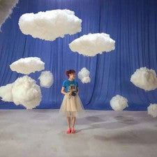 Nubes artificiales 3D boda fiesta blanca nube falsa algodón hogar escenario decoración utilería