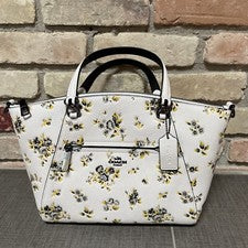 Cartera para mujer Coach Prairie de cuero granulado - tiza precio de venta sugerido por el fabricante $350 nueva con eti