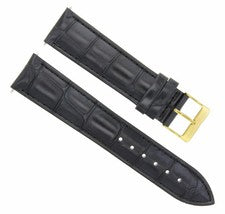 CORREA DE RELOJ CON CORREA DE CUERO NUEVA 22 MM PARA RELOJ INVICTA PRO DIVER HEBILLA DE ORO NEGRO