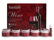 NutriGlow Kit Facial Vino para Mujer para Piel Brillante, Set de Cuidado de la Piel de 6 Piezas