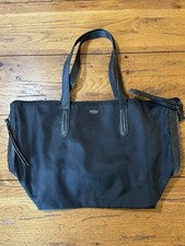 Botkier New York Mujer Bond Negro Nylon Grande Bolso de Hombro Cartera 11"x9"