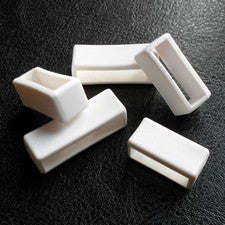 2 soportes de retención de bucle de goma de 24 mm para correa de reloj de PVC BLANCO 16 18 20 22 mm