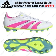 Adidas Predator League HG AG Calzado Blanco Rosa Lúcido ID3773 Hombres Talla