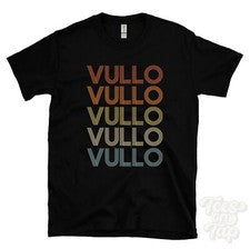 CAMISETA VOLLO ESTILO RETRO REPETIDO Hombre y Mujer Novedad Genial Nombre Regalo