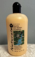 Champú Plus Acondicionador Avon Naturals Raro De Colección 2 En 1 Nuez de Brasil 16.9 OZ Nuevo de Lote Antiguo