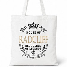 Bolso de Mano RADCLIFF Casa del Apellido Algodón Idea de Regalo