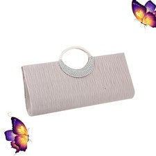 Moda Bolso sin asas para mujer Bolsos de noche Elegantes Carteras de novia para bodas