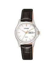 Citizen Ladies Watch EQ0599-11A Quartz BLK Leather Strap RRP $199