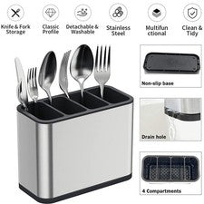 Estante de almacenamiento soporte para cuchara tenedor cocina cubiertos organizador caja palillos escurridor