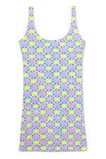 Vestido para mujer - Vestido estampado - Mini vestido - Pequeño - Jersey de algodón
