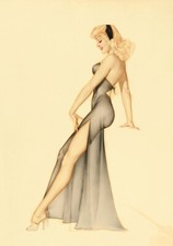 Negro puro: Alberto Vargas: impresión artística de calidad de archivo