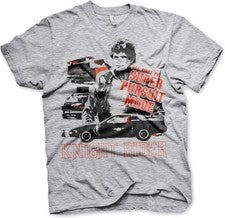 Camiseta Knight Rider Super Pursuit Mode Gris Jaspeado