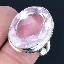 Anillo de joyería de plata esterlina 925 hecho a mano con piedras preciosas...