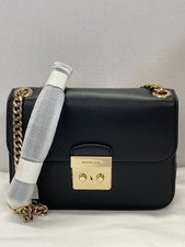 Bolso de hombro Michael Kors para mujer Sloan Editor cadena mediana-negro NUEVO