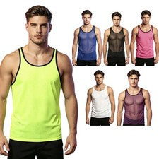 Camiseta para hombre cuello alto camiseta sin mangas moda ropa de club nocturno chaleco brillo escenario