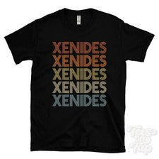 CAMISETA XENIDES ESTILO RETRO REPETIDO Hombre y Mujer Novedad Genial Nombre Regalo