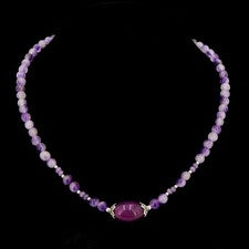 Collar Cuarzo Lavanda Mujer Collar Individual Joyería A Medida