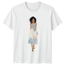 Mujer Moda Ilustración Arte Unisex Camiseta Hombre Camiseta Verano Estilo Grá...